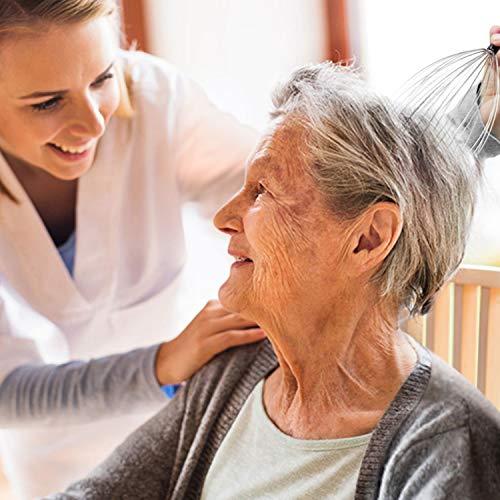 NICEMOVIC NICEMOVIC 2 Pack Scalp Head Massager with 20 Fingers Scalp Head Scratcher for Hair Stimulation Body Relaxing(Black & Black)