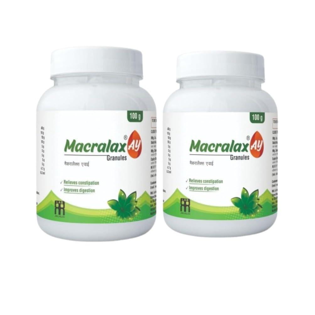 Macralax Macralax Gentle Relief Ayurvedic Granules Powder (200gm) | Sugar-Free Constipation Support for a Smooth Digestive Flow, Powder Granules