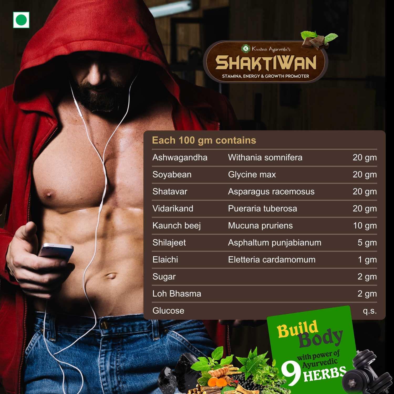 Kaahan Ayurveda Kaahan Ayurveda Shaktiwan Mass Gainer with Most Powerful all in one Formula,200 gm Powder