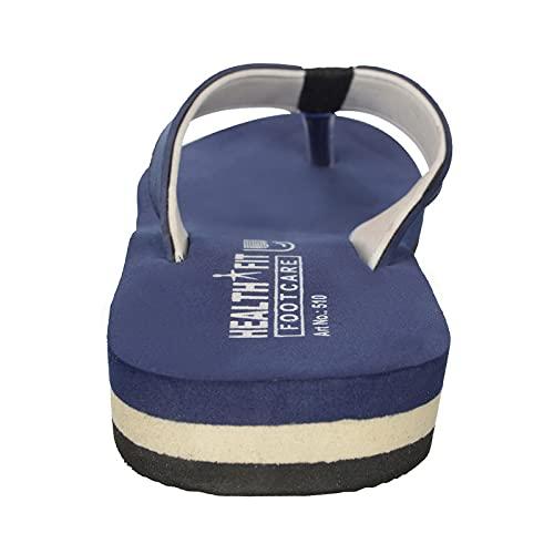 HEALTH FIT HEALTH FIT Women's Extra Soft Slippers | Orthopedic Chappal and Diabetic Foot wear |Docter Flip Flop for Home Blue