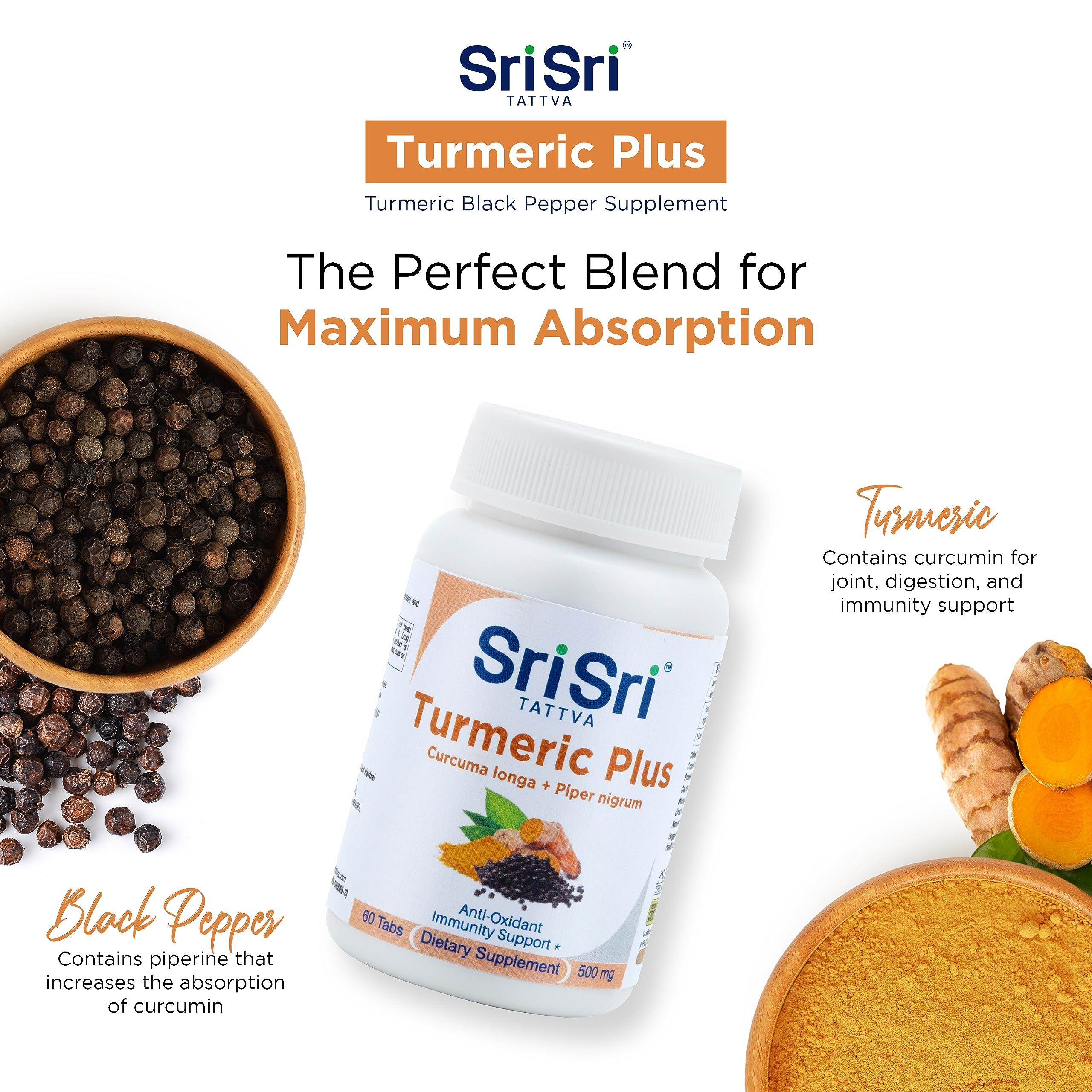 Sri Sri TATTVA shuddhta ka naam Sri Sri TATTVA shuddhta ka naam Turmeric Plus,60 Tabs | 500mg