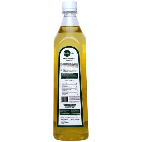 PoshtikSutra Poshtik Sutra Wooden Cold Pressed Olive Oil 1 litter (Himachal Pradesh)