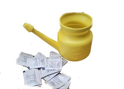 PRIME STORE INDIA PRIME STORE INDIA india yellow durable jal neti pot om printed with 10 jal neti salt 450 ml