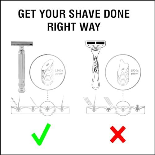 PEARL PEARL Men Shaving Double Edge Safety Razor L-55 ( Close Comb,Chrome)