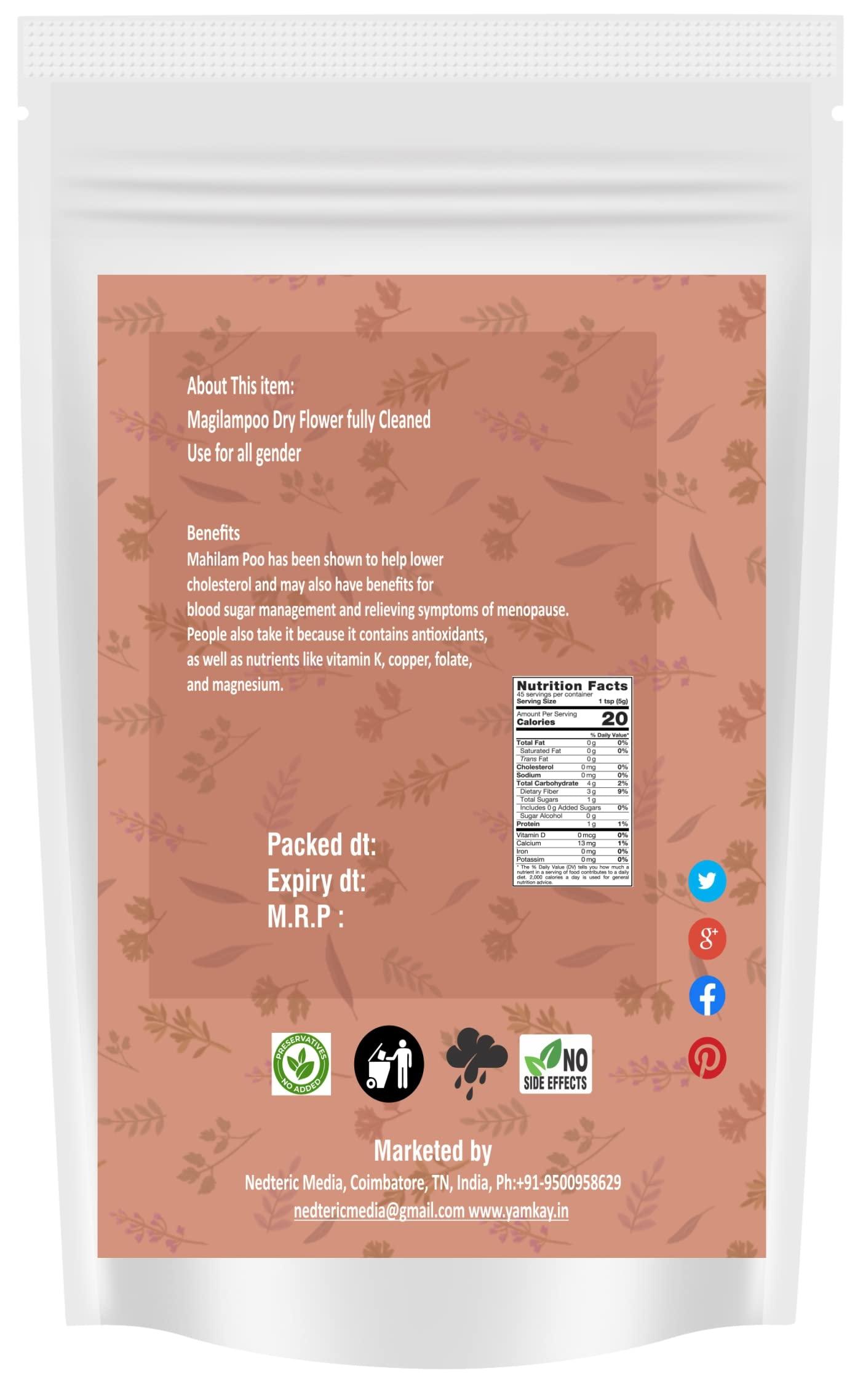 YAMKAY yamkay Dried Magilam Poo Maul sari Flower Spanish cherry Flower 250gm