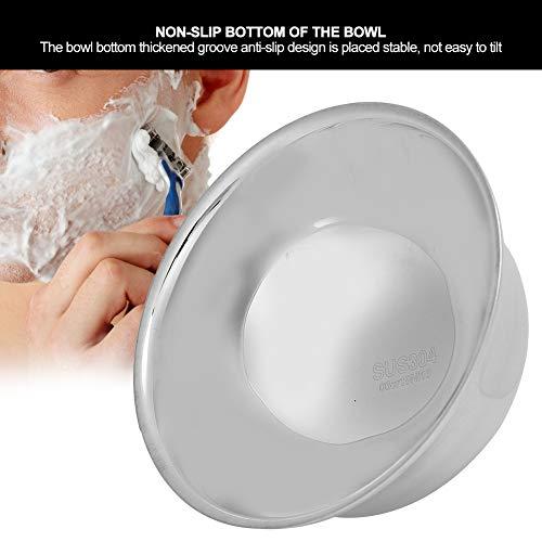 Seathkoa Shaving Brush Mug, Men Mug Stainless Steel Longer Service Life with Thick Material for Men(Shaving Bowl)