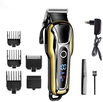 JVVD JVVD JEQUL 5-Star Rechargeable Suitable for professional hair trimming Electric Shaving Machine For family Razor Barber Cutting Beard Trimmer Haircut Set Cordless (Gold)