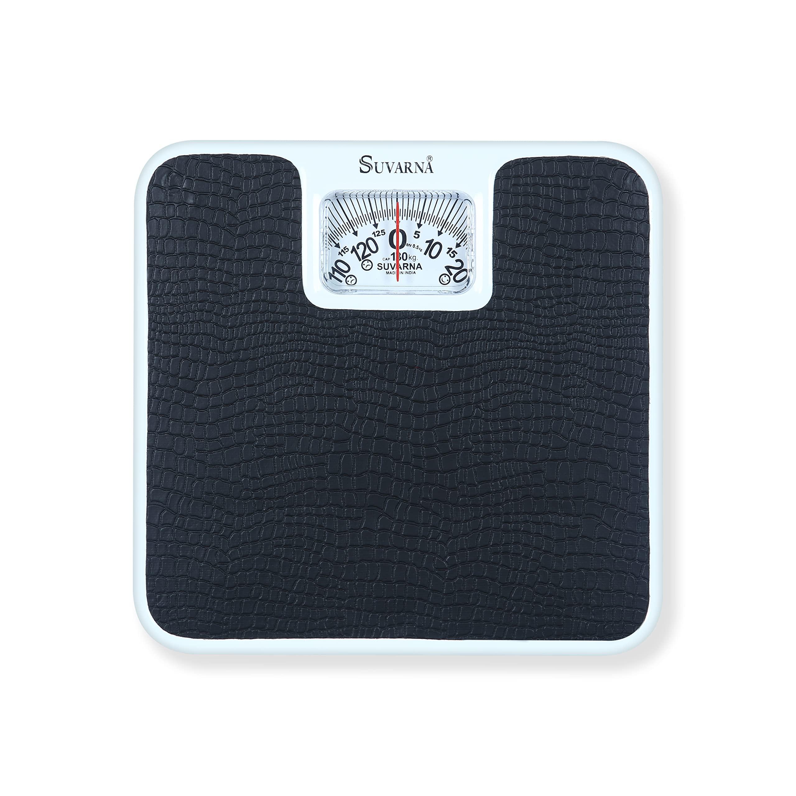 Suvarna SUVARNA Body Weight Machine - Analog Mechinical Body Weight Scale | Anti Skid Fitness Weighing Scale| 150 KG Limit | 1 Year Warranty | Model 9011-150 Elegant - Sea Green