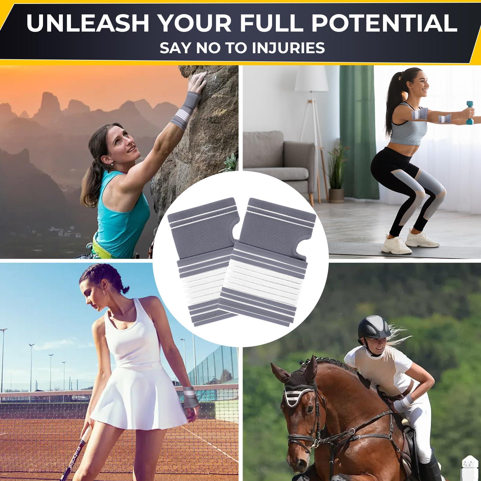 NEOtech Care Neotech Care Hand Palm Wrist Support (1 Pair) - Adjustable Compression Strap - Elastic & Breathable Fabric - for Tendonitis, Sport, Bowling, Boxing - Grey Color (Size M)