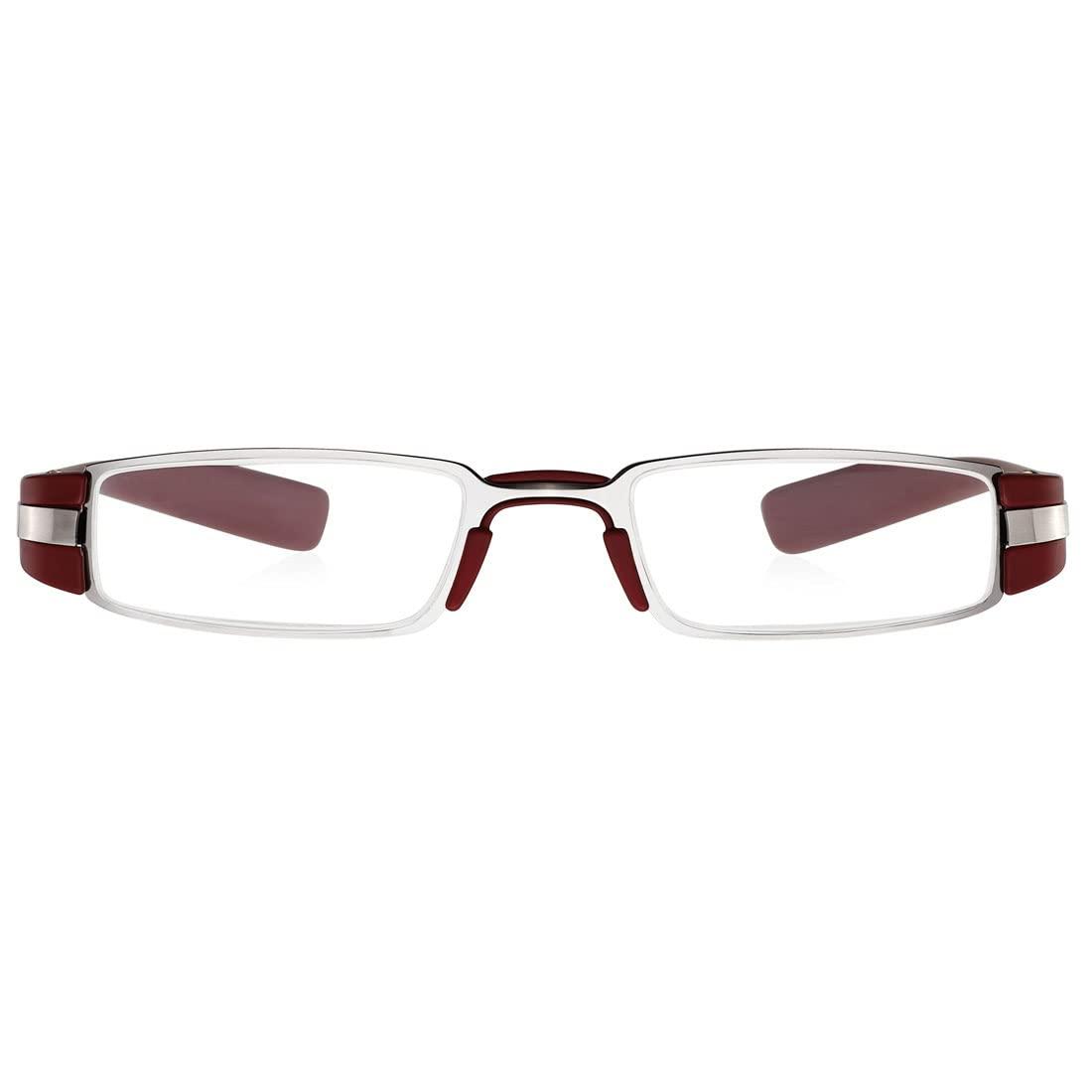klar Eye klar Eye Premium Reading Glasses For Men and Women Mobile and Computer reading glasses Anti Reflection Scratch resistant reading glasses Powers from +0.75 to +3.50 k-4011(Burgundy, 2)