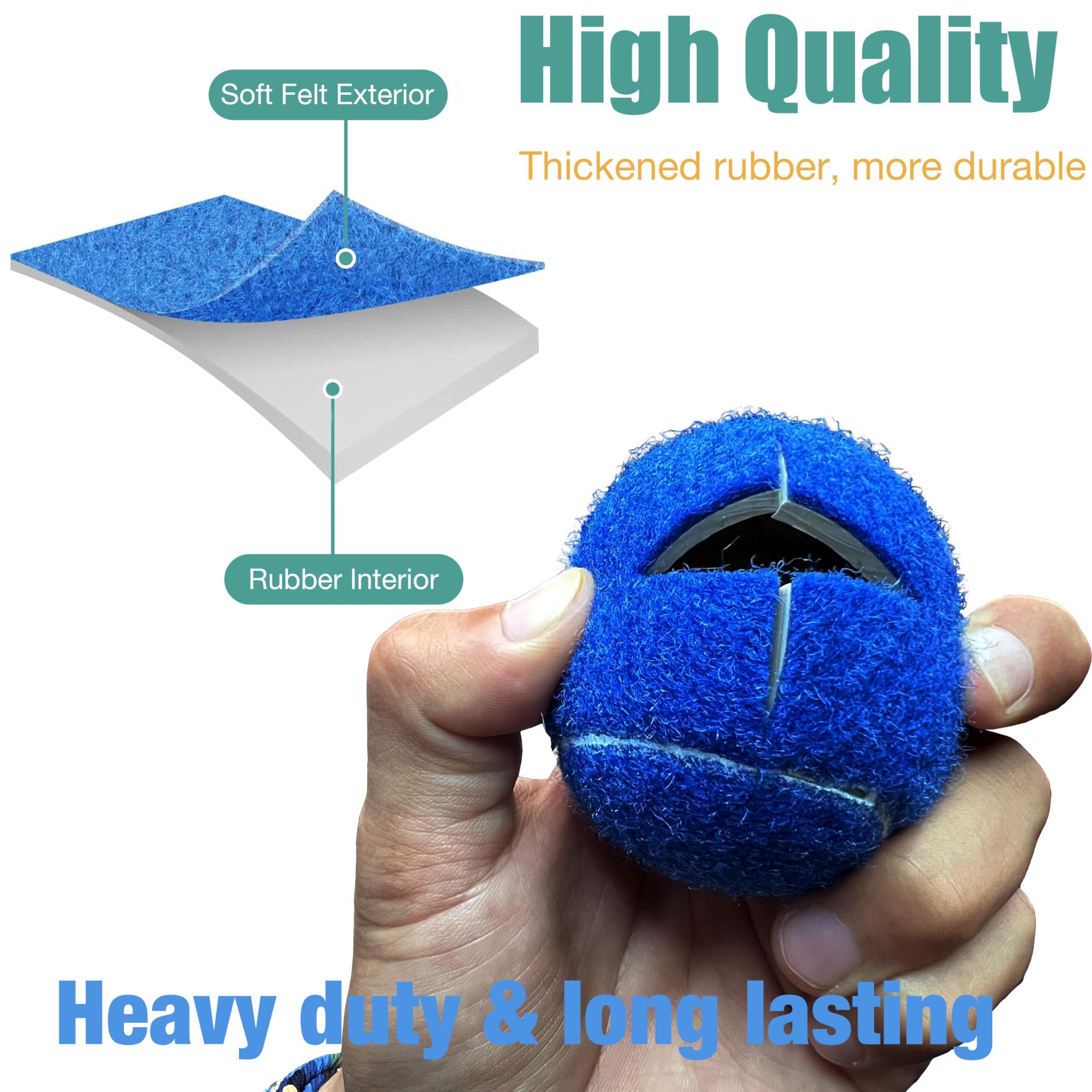 HPWFHPLF HPWFHPLF Precut Tennis Balls, 4PCS Walker Glide Balls, Heavy Duty Long Lasting Felt Pads for Furniture Legs and Floor Protection (Black)