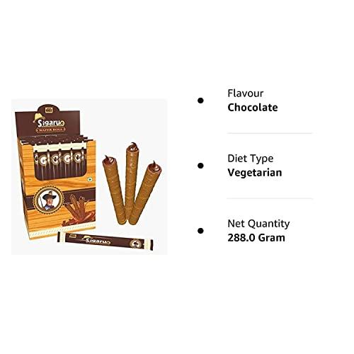 Hugs Hugs Sigaru Wafer Roll - Chocolate flavoured wafer rolls - 24 pieces (288g)