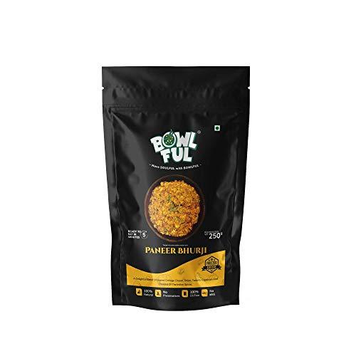 BOWLFUL BowlFul Paneer Bhurji, 70 GMS, Protein Rich Paneer with Spices and Vegetables. 100% Natural, Freeze Dried Food