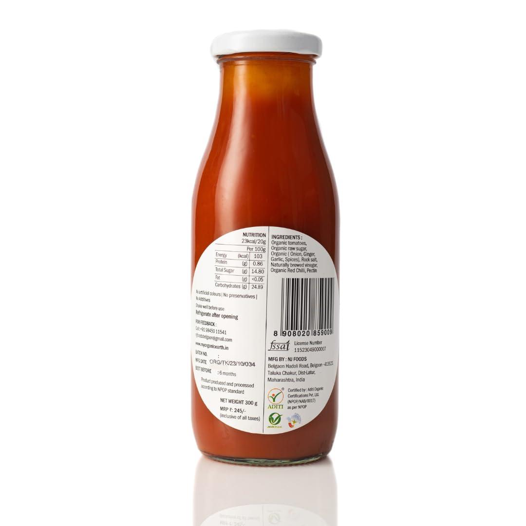 My Organic Earth My Organic Earth - Tomato Ketchup (Pack of 2)| Certified Organic Tomato Ketchup | Low on Sugar | 88% Fresh Organic Tomatoes | (300gm x 2)
