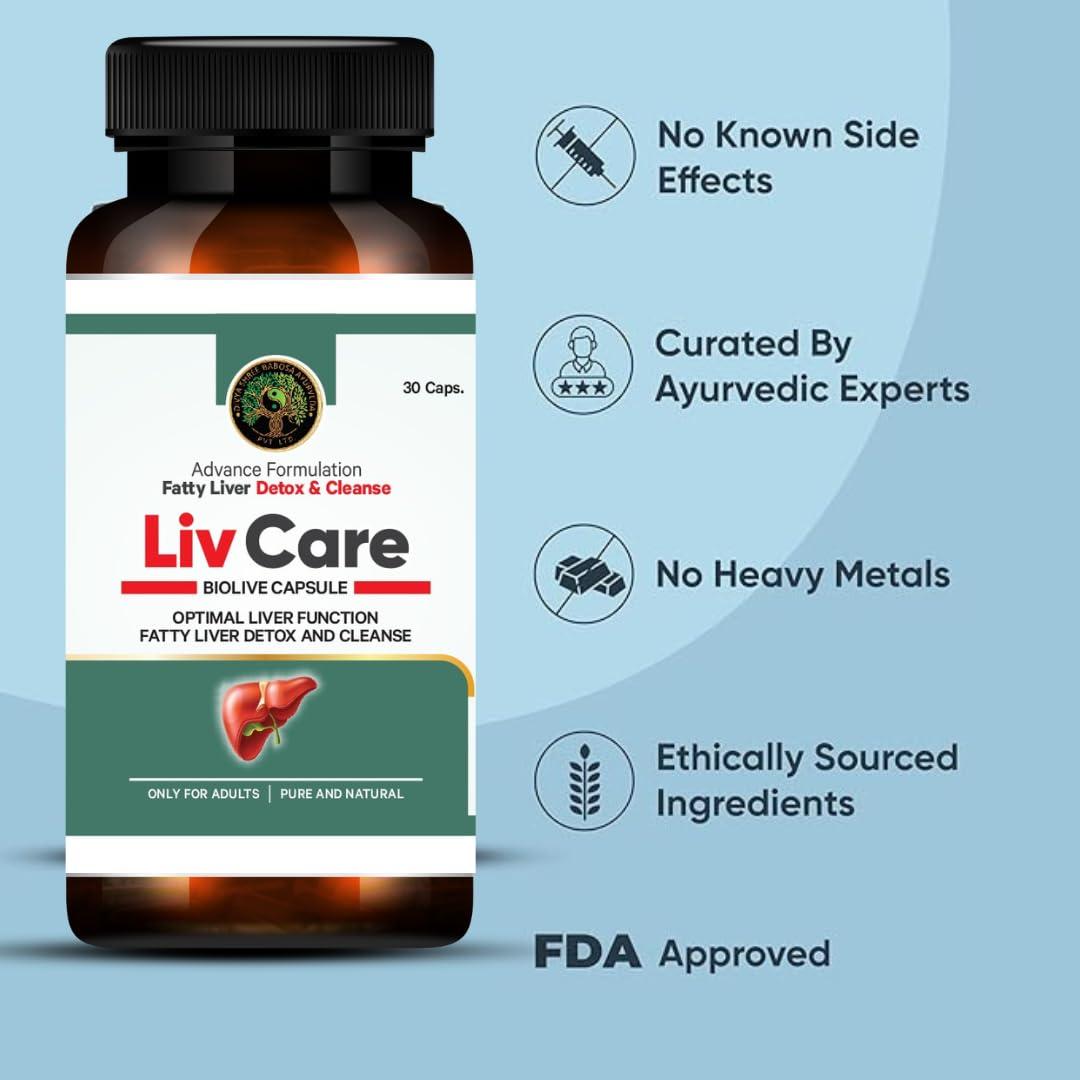 Bansiwala Khadi Gram Udyog Herbal Products jagadhr Liv Care BLOLIVE CAPSULE Plant Based Liver Support Supplement With Milk Thistle, Turmeric, Beetroot, Dandelion | Supports Digestion & Immunity | For Men & Women 30 Veg Capsule