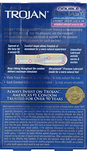 Trojan Trojan Double Ecstasy Lubricated Condoms - 10 Count
