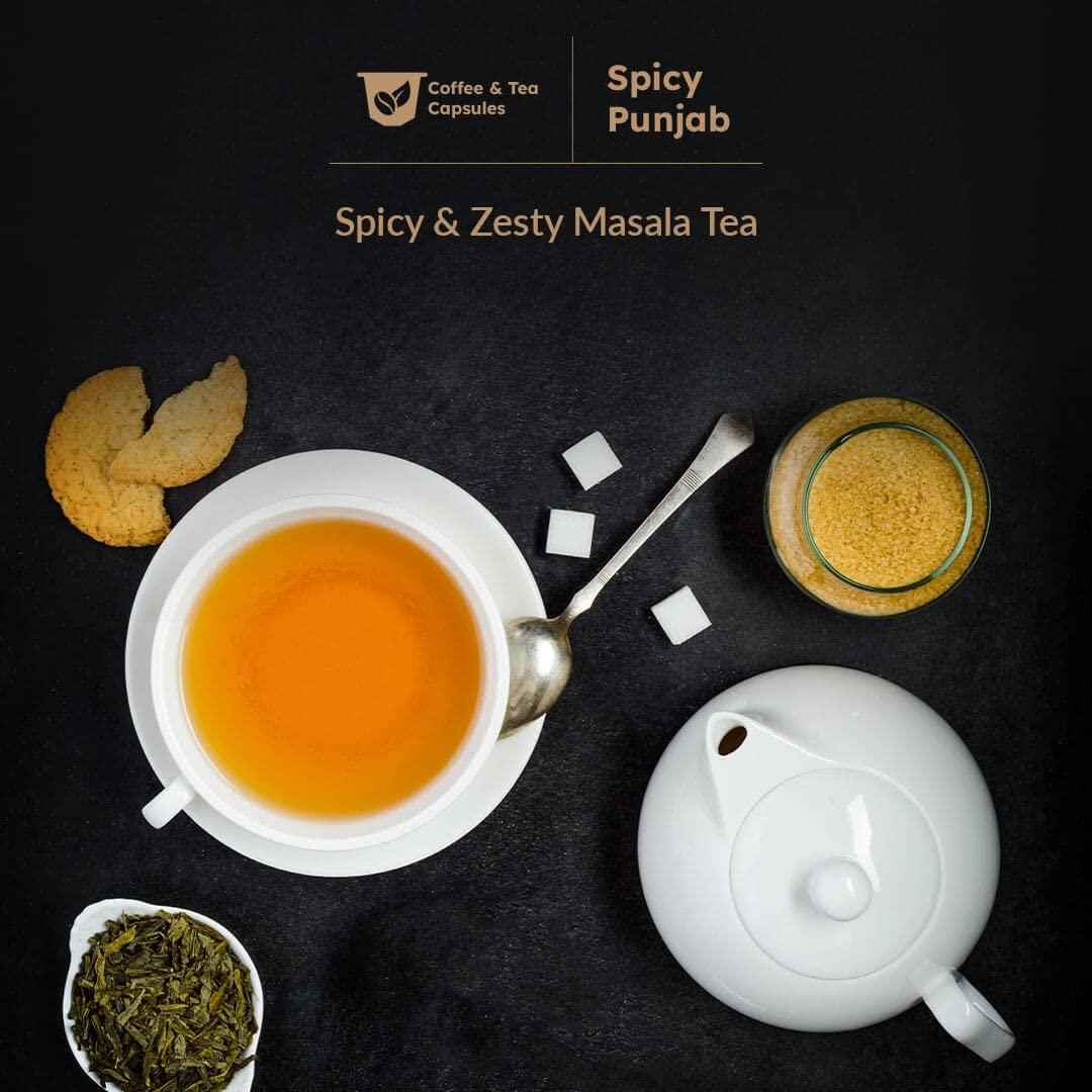 NavaFresh Basics Spicy Punjab | Tea Capsules | Nespresso Compatible Tea Pods | 50 Tea Pods