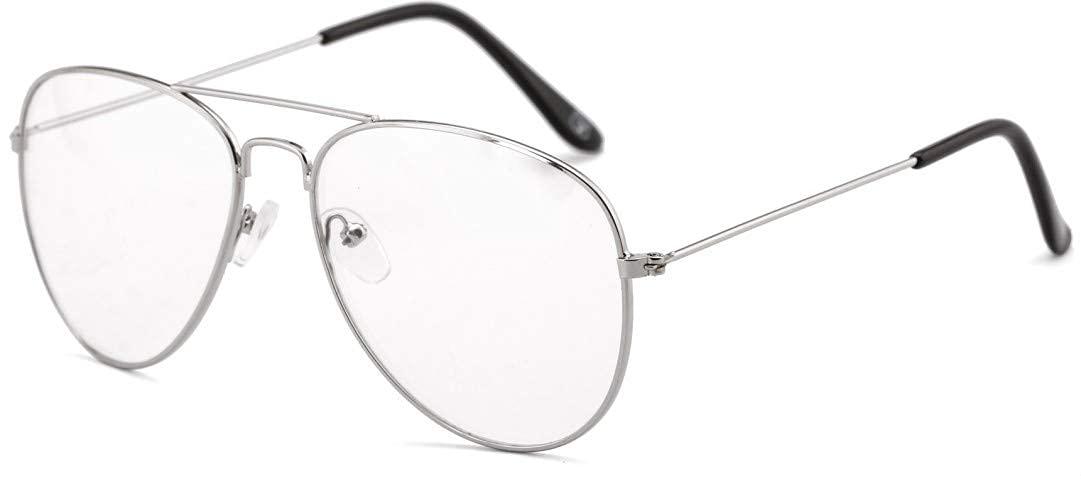 Lens Doctor Lens Doctor Reading Glasses For Men And Women Anti Glare UV 0.25 0.50 0.75 1.00 1.25 1.50 1.75 2.00 2.25 2.50 2.75 3.00 3.25 3.50 3.75 4.00 4.25 4.50 4.75 5.00 In Aviator Silver Color (4.50)