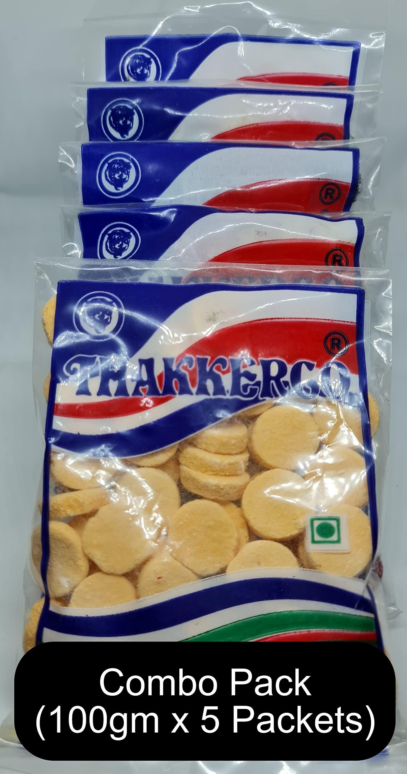 THAKKERCO THAKKERCO Shrikhand Wadi Candy 500gm Combo (100gm x 5 packs) Bachpan ki Shrikhand Flavour Khatti Meethi & Chatpati Goli for Kids, Young Ones, the Senior Citizens. Just for Everyone.