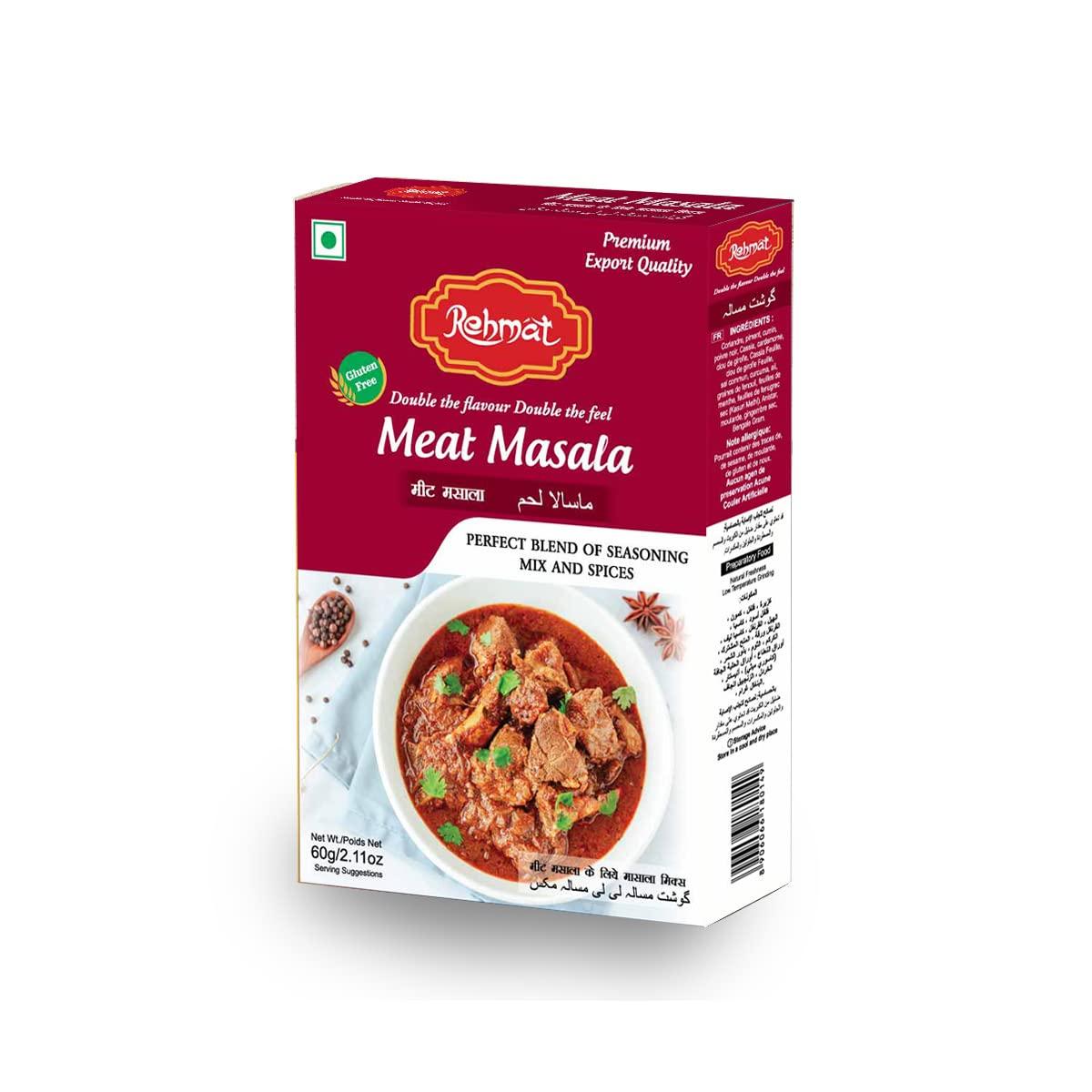 REHMAT REHMAT Combo Masala Powder Traditional Kashmiri Style Meat Masala (50 gm), Biryani Masala (60gm), Easy to Cook Masala- Pack of 6