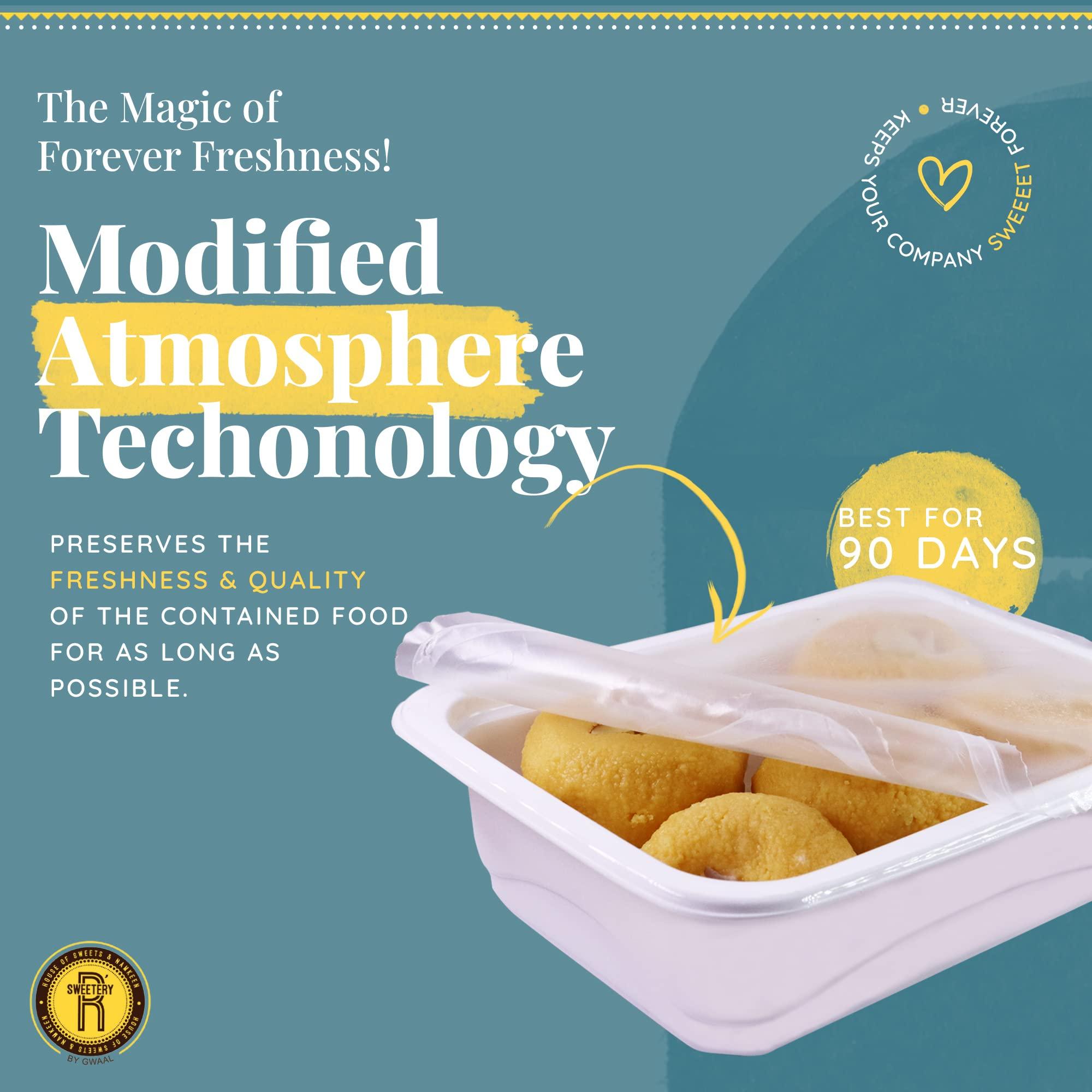 R’SWEETERY R’Sweetery Kesar Penda Sweet | Traditional Mithai for Gifting Purpose | Indian Sweets | Indian Mithai Gift Pack | Sweets Gift Pack For Any Occasion - 250g