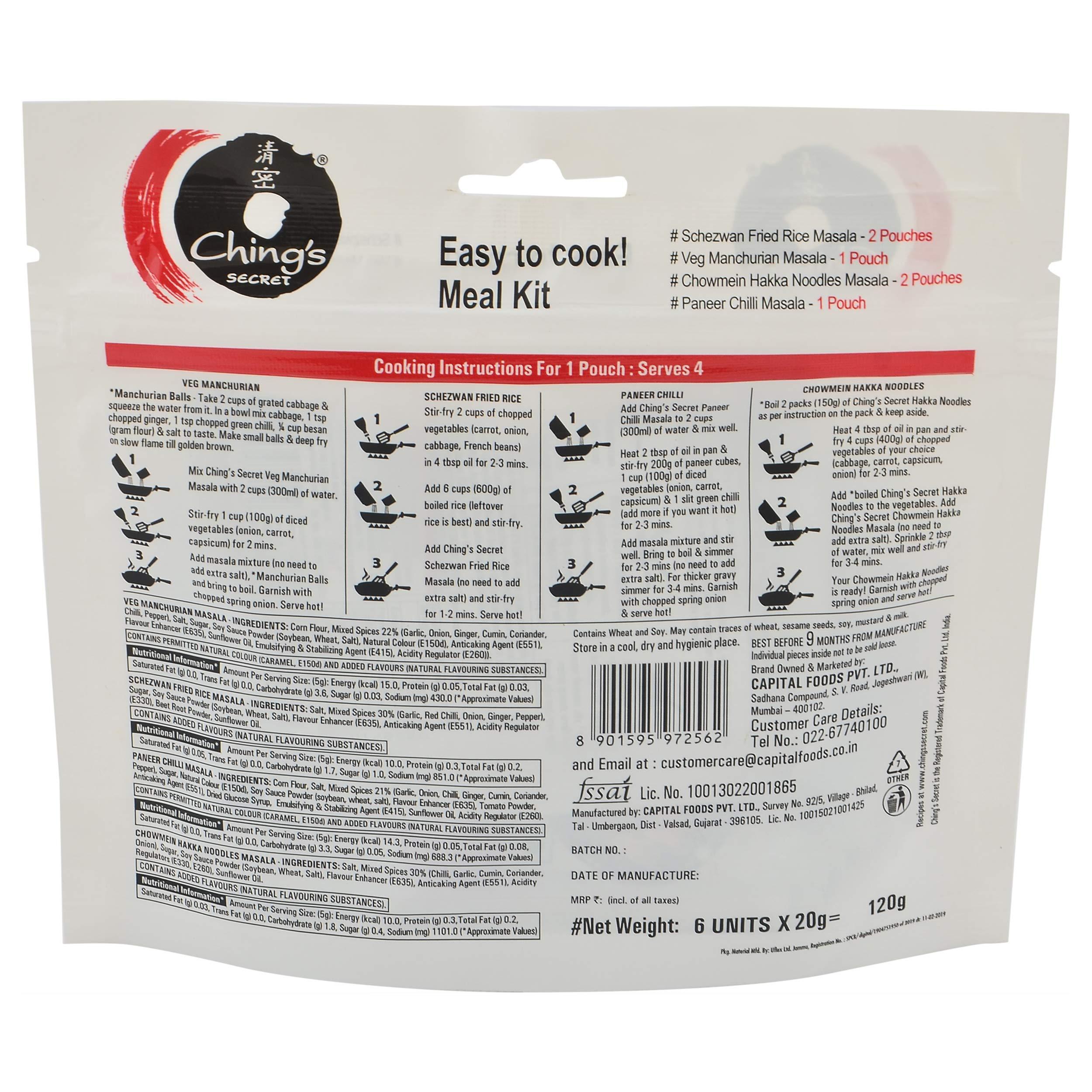 Ching's Secret Ching's Secret Desi Chinese Masala Combo, 120g (Pack of 6)