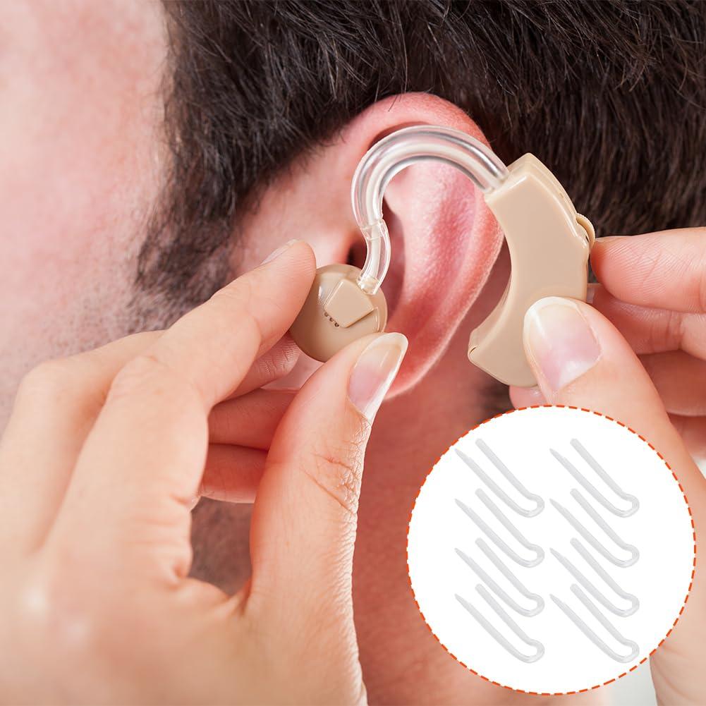 Tiiyee Preformed Sound Tube, Replacement BTE Earmold Amplifier Accessories Kit Tubing Replace Standard Prebent Flexible Medium Thick Tubes Eartips Domes Compatible with Most Hearing Aid Brands(3.3 * 2.0mm)