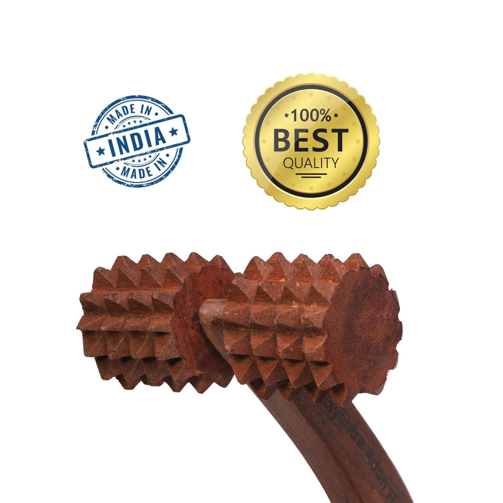 Adon Adon Wooden Roller Massager For Scalp | Blood Circulation | Acupressure Roller | Head Massager For Hair | | Promotes Hair Growth | Hair Scalp Care | Dandruff Removal for Men & Women