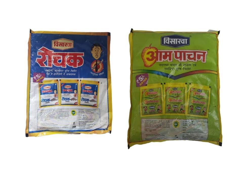 Generic Aam Pachan & Rochak Chatpati Goli Candy- Combo Pack,30 sachets each, (60 sachet) - Tasty Healthy for Digestion - Best for Kids, Men, Women - 90\'s Candy - Helps with acidity, gas and indigestion