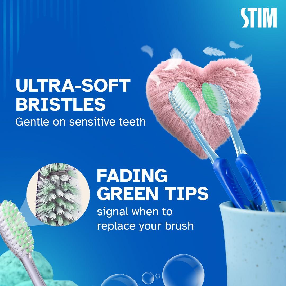 STIM STIM Silky Toothbrush | Super Soft Toothbrush | Pack of 12