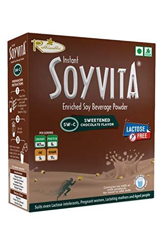 Soyvita SOYVITA - SWEETENED CHOCOLATE | LACTOSE FREE | VEGAN | ENRICHED SOY BEVERAGE POWDER | Serves-15 (500 Gms)