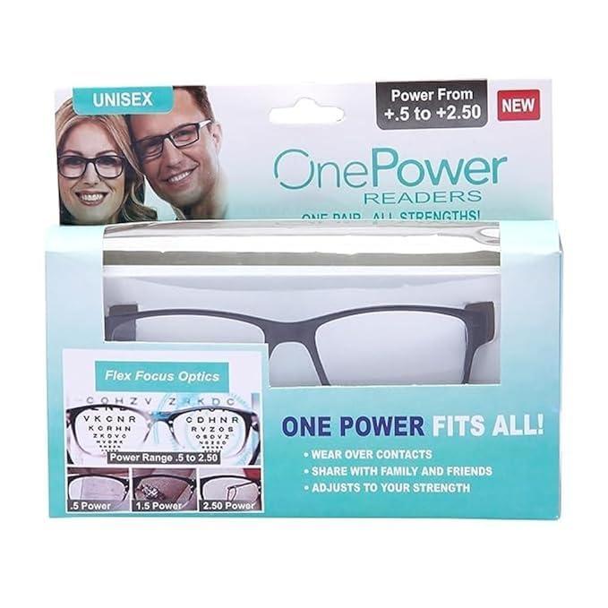 Bilva Enterprise , Gujarat One Power Readers Auto Focus Reading Glasses, Computer Screens Unisex Adjustable Eye Glasses, Flex Focus Auto Adjusting Optic for Women and Men Magnifying Readers (2)