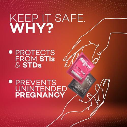 Manforce Manforce Combo - Xotic Chocolate & Litchi Flavoured | 20 pcs |Extra Dotted, Contoured, & Lubricated Latex Condoms