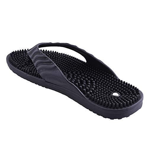 ACi ACi Acupressure Rubber Slippers for Pain Relief Black Size- (44)