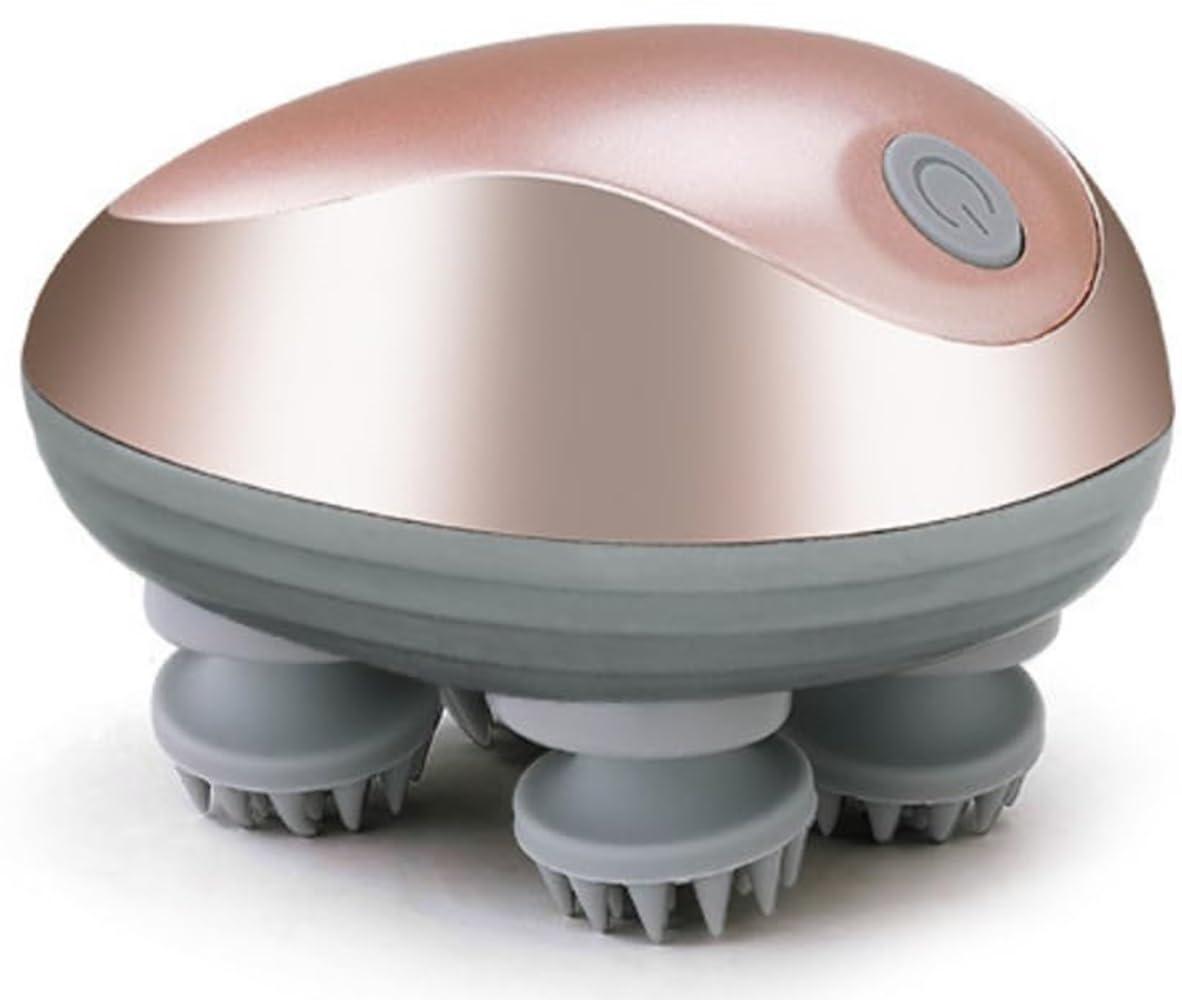 STAR WORK STAR WORK 3 In 1 Electric Scalp Massager | Portable Head Massager Electrical Handheld Head Scratcher for Body Massage, Hair Growth, and Stress Relax (ROSE GOLD)