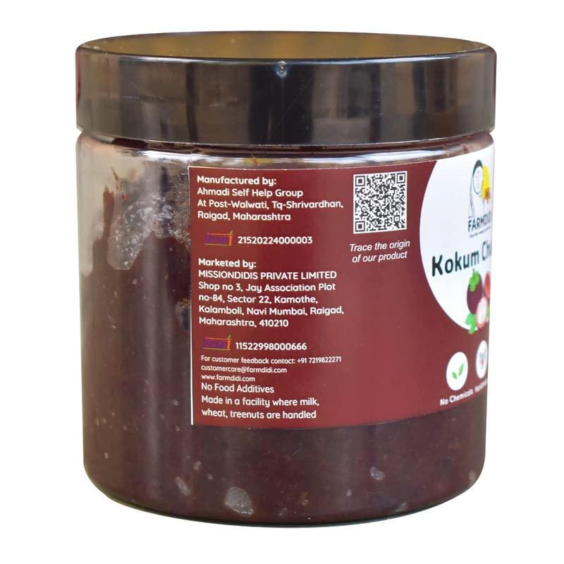 Farm Didi FarmDidi | Kokum Chutney | No Preservatives | No Oil | Farm Fresh | Organically Processed | 380g