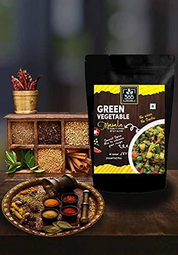 365 STORE TO DOOR 365 STORE TO DOOR Indian Spice – Jain Green Vegetable Masala, 250 gm | Homemade Powdered | for Healthy Cooking | Ready to use | All Seasonings Spices | Pure & Hygiene | Spice Mix – Pack of 1