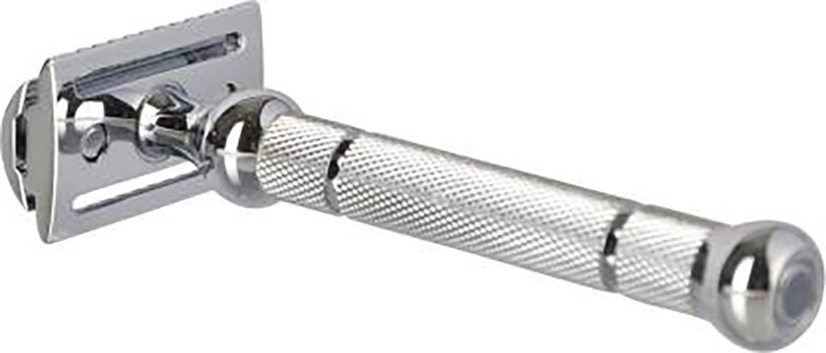 Foreign Holics Foreign Holics Imported Double Edge Heavy Metal Shaving Razor For Men & Boys-50 gm (Silver)