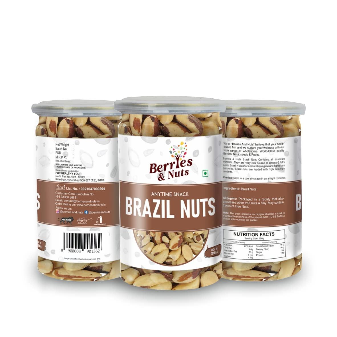 Berries And Nuts Berries And Nuts Premium Jumbo Brazil Nuts & Macadamia Nuts Combo | Brazil Nuts 200 Grams & Macadamia Nuts 170 Grams
