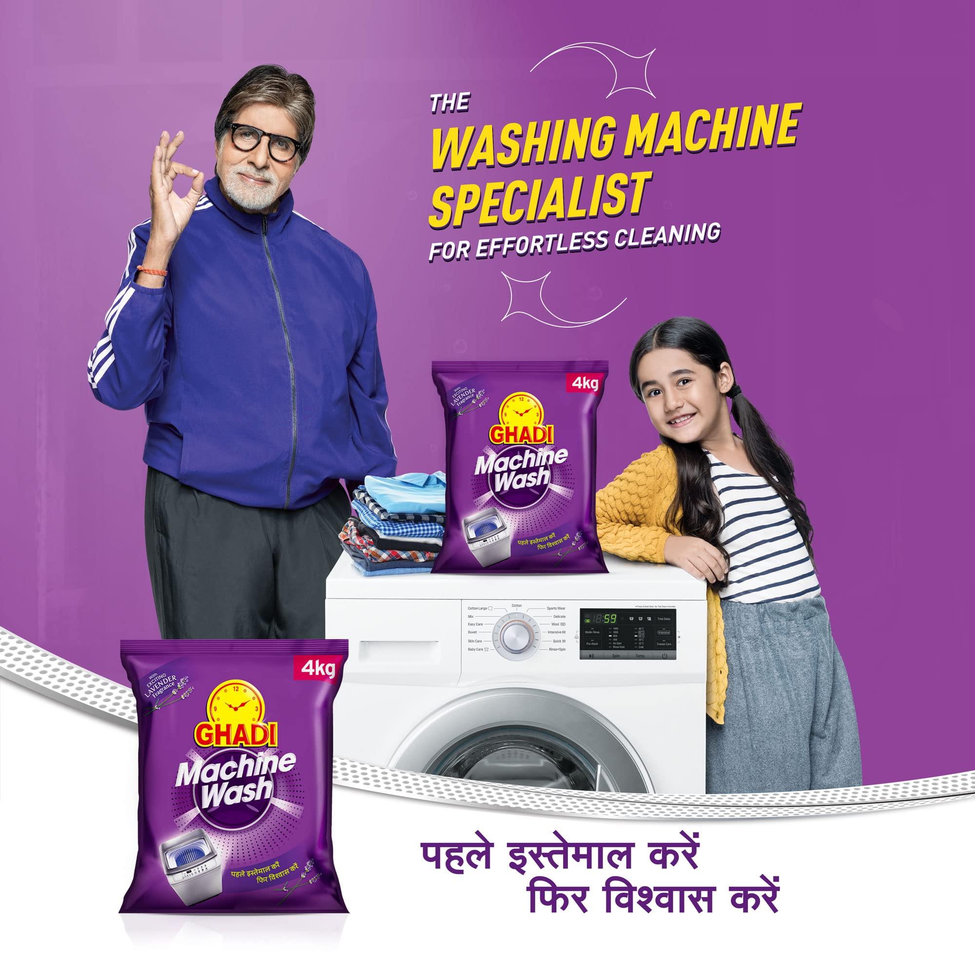 Ghadi Ghadi Machine Wash Detergent Powder 4 Kg, Pack of 1