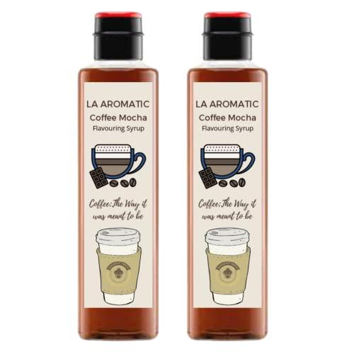 Aromatic La Aromatic All Exotic Coffee Syrup-200ml [Flavourfull & Aromatic]- Coffee Macha, (Pack of 2)