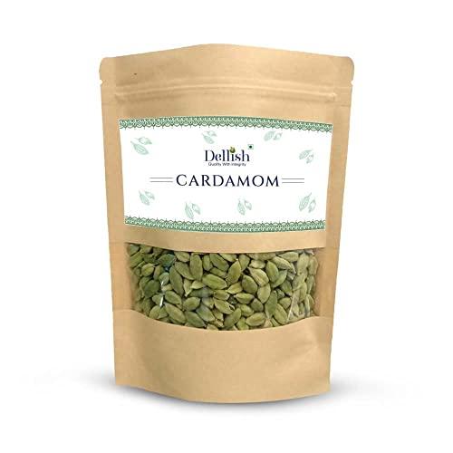 Dellish Dellish Green Cardamom 100g (Elaichi), 8mm Bold, Big Size, Whole Cardamom, 100% Natural, No Artificial Color