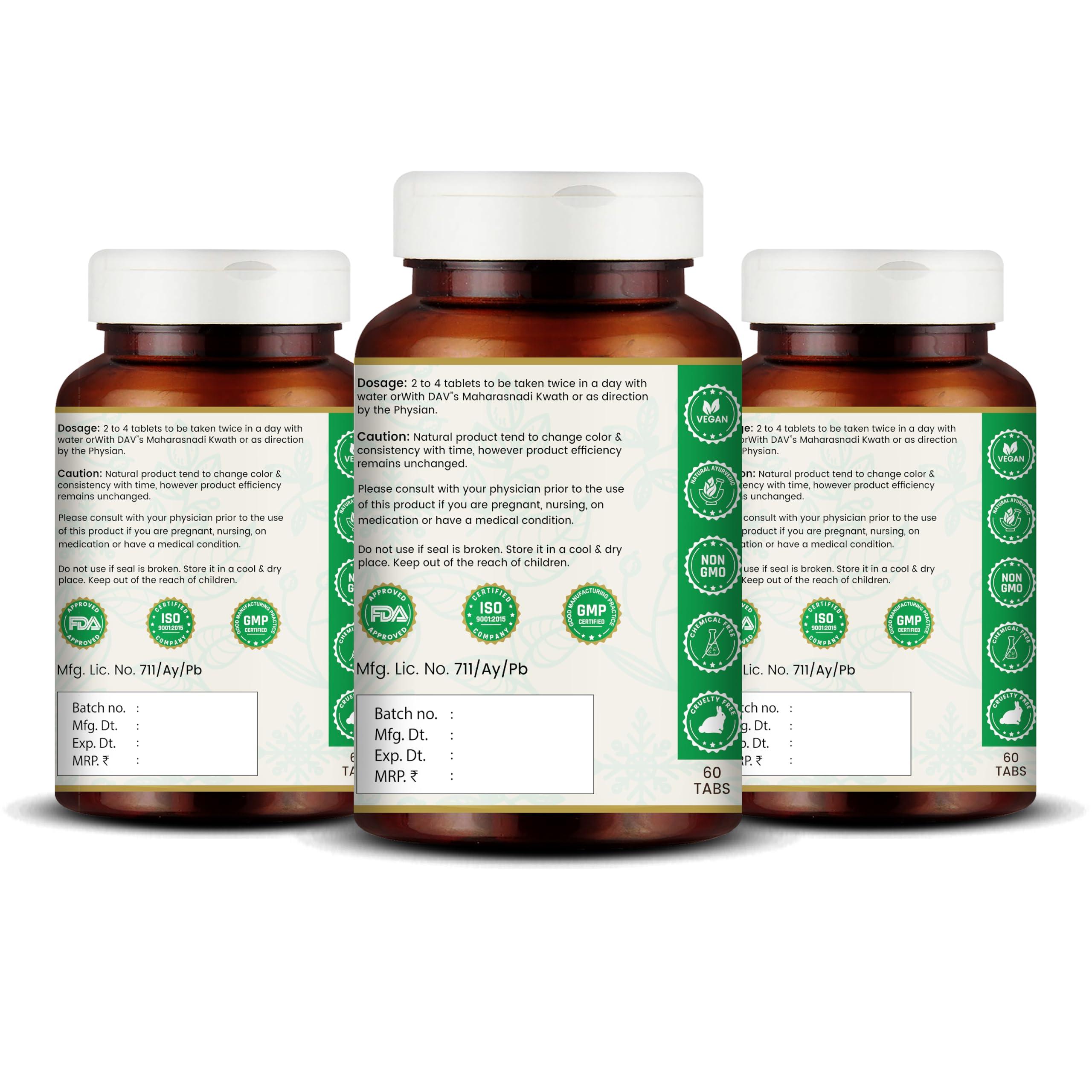 VEDIKROOTS Vedikroots Yograj Guggulu - Ayurvedic Supplement For Joint Pain | Relief From Joint Discomfort | For Swelling & Stiffness | 60 Tablets (Pack of 3)