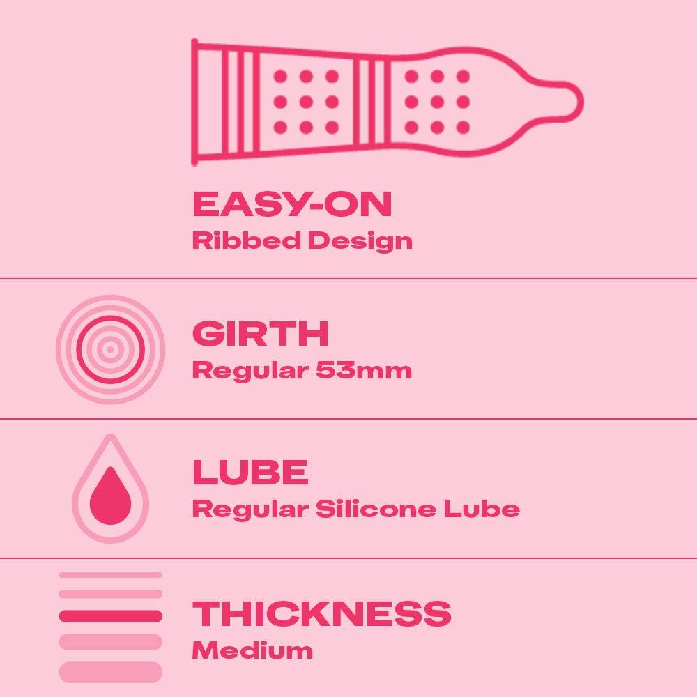 Durex Pleasure Packs (Durex Extra Thin 10s, Extra Ribbed 10s, Extra Thin 10s, Extra Ribbed 10s, Strawberry 50 ml)