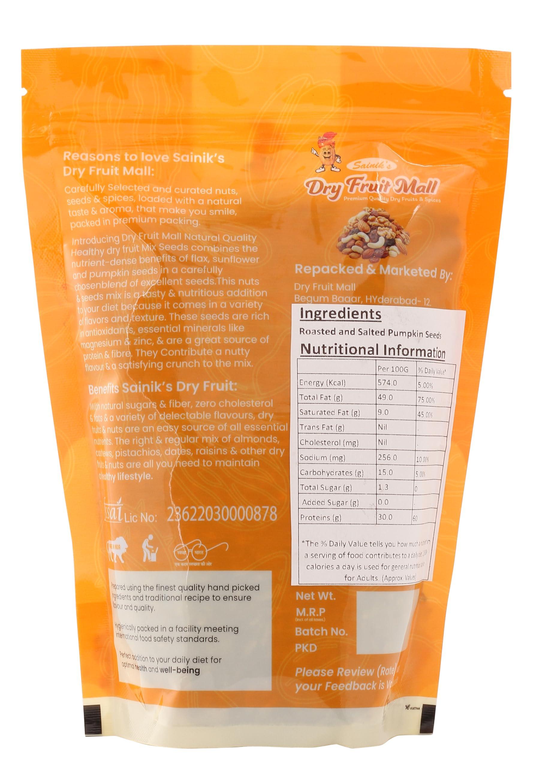 Sainik's Dry Fruit Mall Sainik's Dry Fruit Mall Roasted Salted Pumpkin Seeds / Roasted and Salted Pumpkin Seeds 500-GR