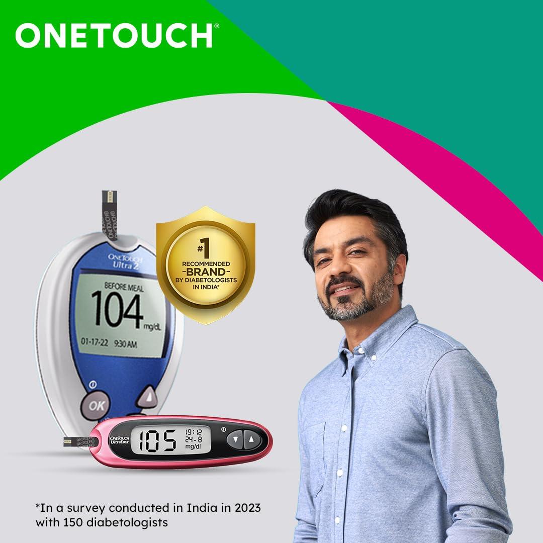 OneTouch OneTouch Ultra Test Strips | Pack of 50 Strips | Blood Sugar Test Machine Testing Strips | Global Iconic Brand | For use with OneTouch Ultra 2 Glucometer & OneTouch Ultra Easy Glucometer