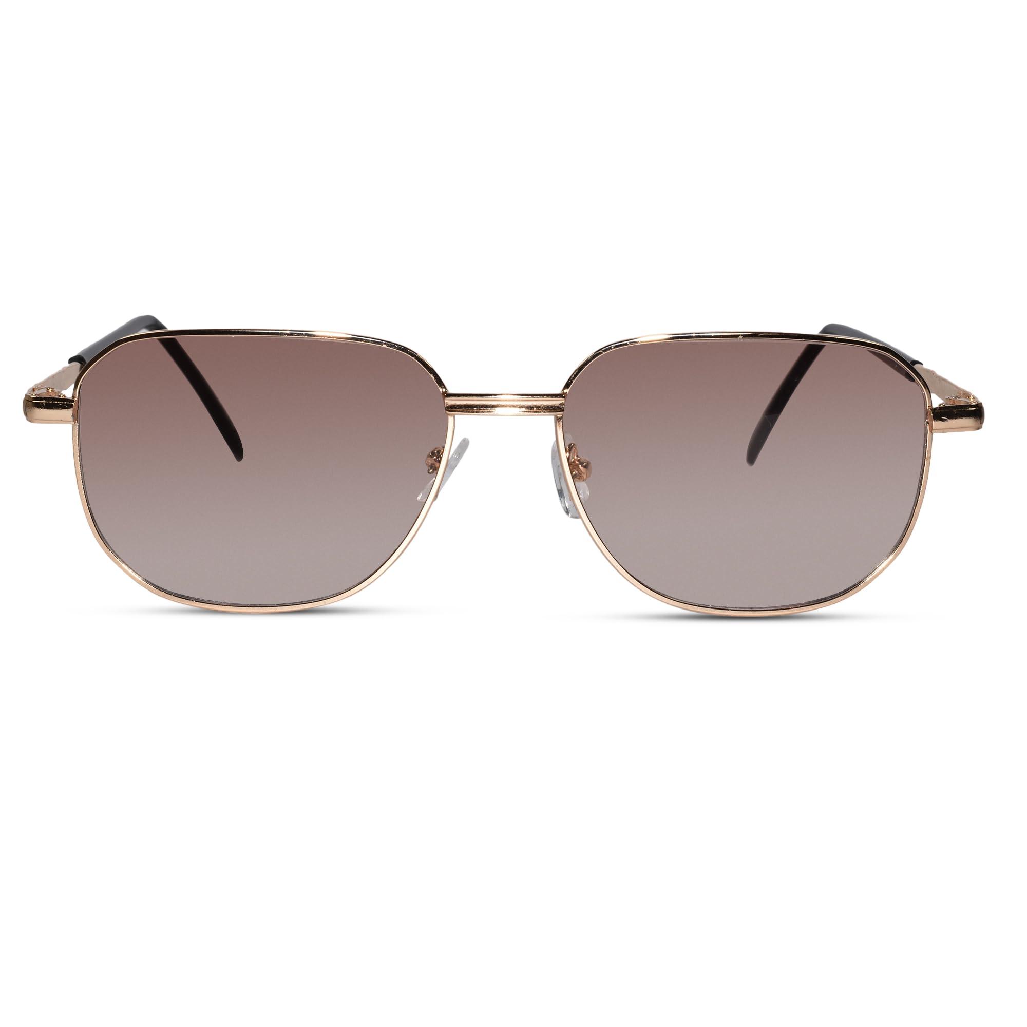 LensKandy LensKandy Tinted Bifocal Golden Full rim Reading glasses for Men| +1.50 | DRG16