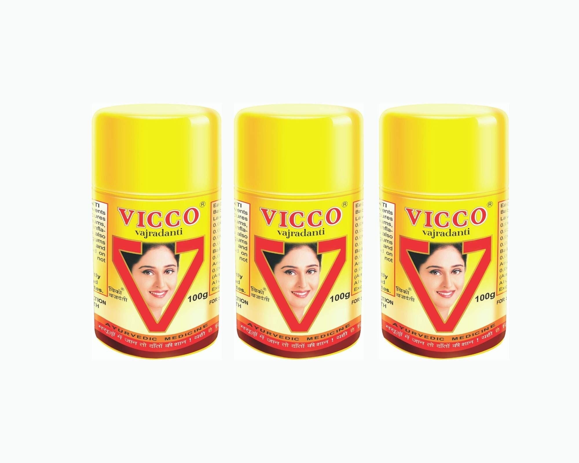 VICCO VICCO VAJRADANTI POWDER For Strong and Healthy Teeth & Gums (200g, 3)