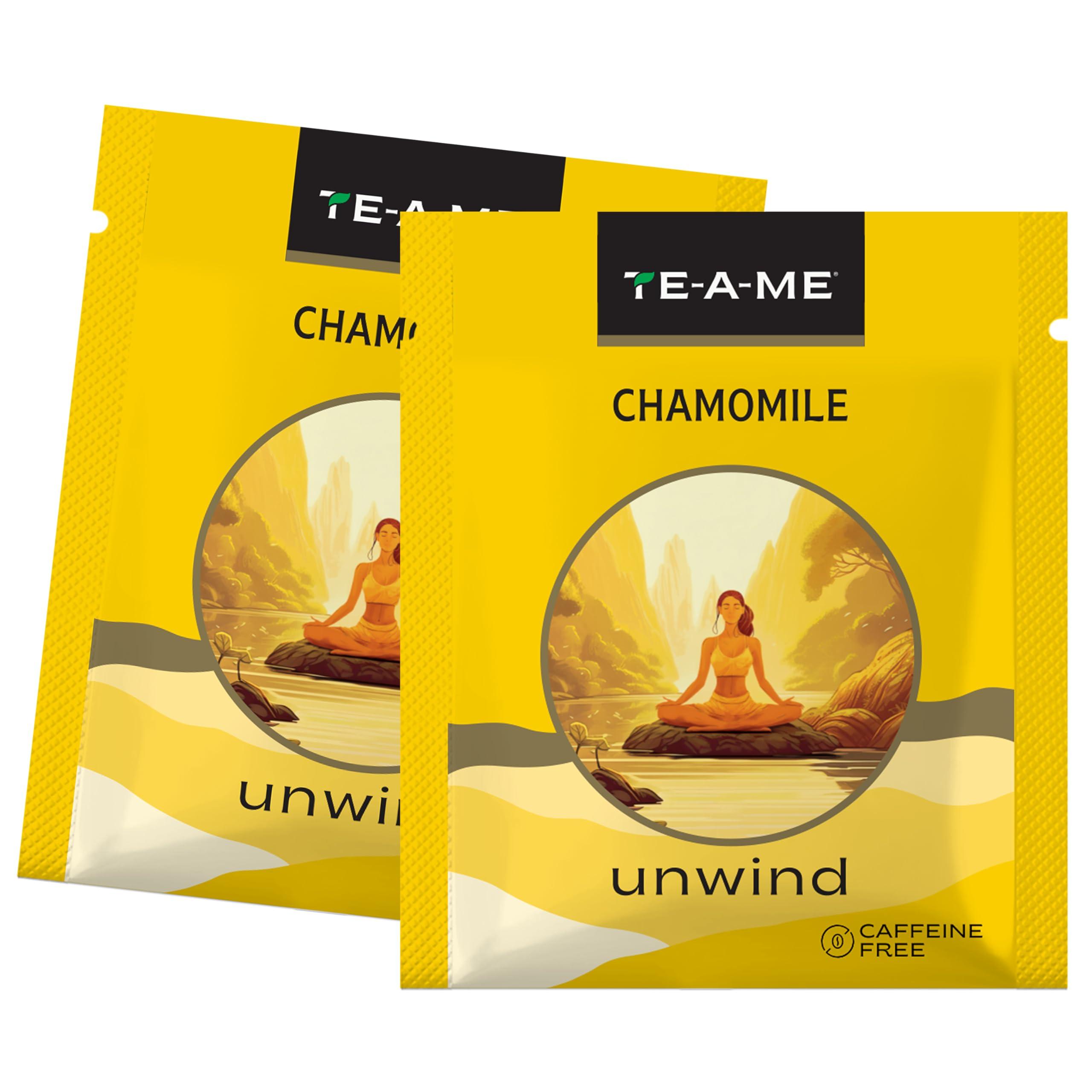 TE-A-ME TE-A-ME Chamomile Tea, 100 Tea Bags (4 Boxes x 25 Tea Bags = 100 Tea Bags) | Chamomile Tea | Herbal Tea | Chamomile Tea Bags | Chamomile Tea for Sleep | Chamomile | Herbal Tea Bags | Flower Tea