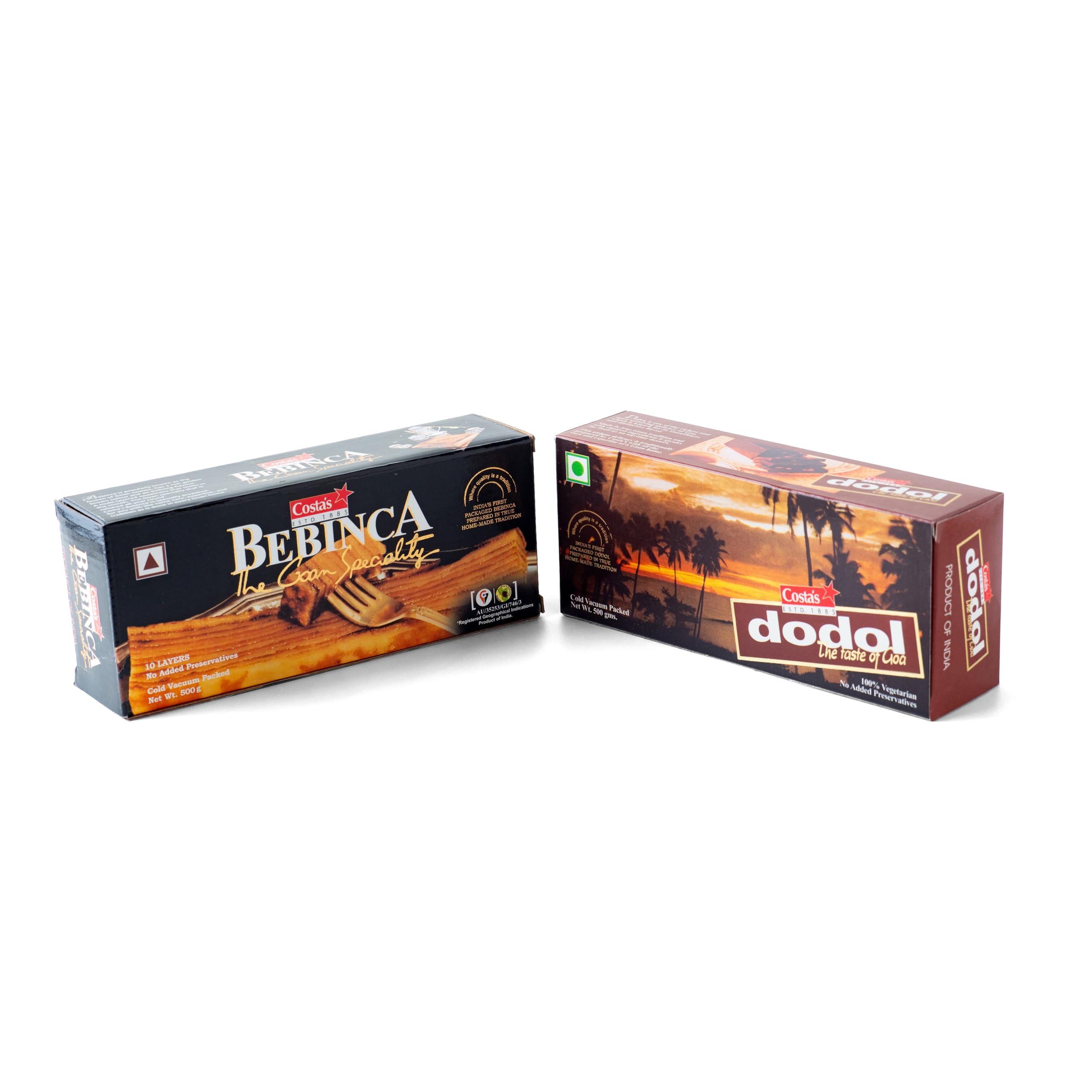 Costa's Costa\'s Bebinca 500Gram & Dodol 500Gram Combo Pack Traditional Goan Delicacy
